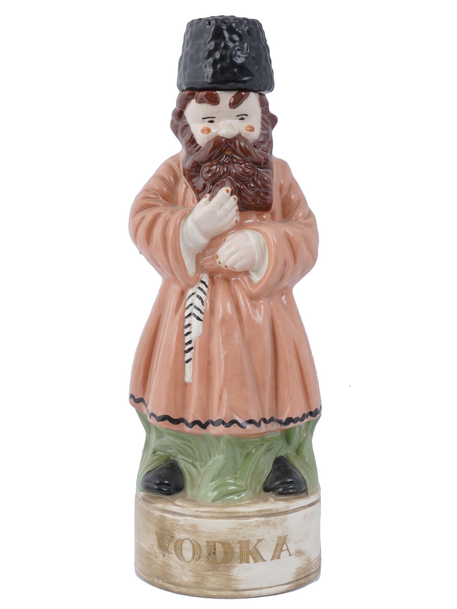 AN ALBERTAS RUSSIAN STYLE CERAMIC MAN VODKA DECANTER PIC-0